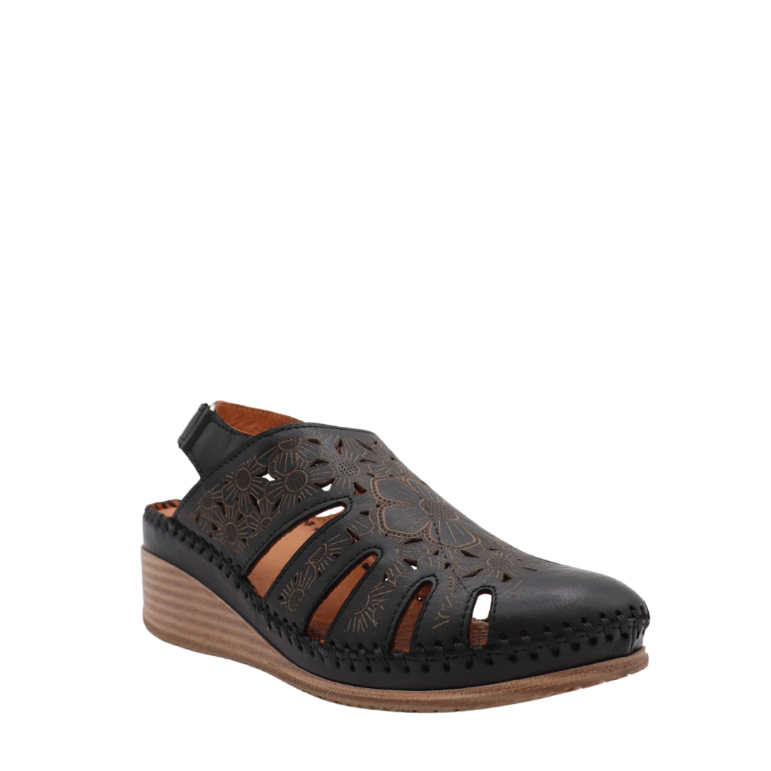 Chaussure Jill – Cuir Gravé & Perforé