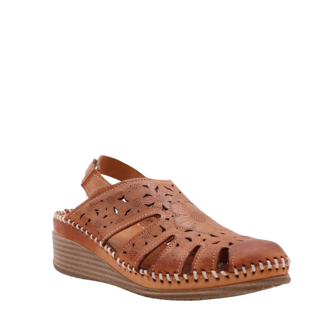 Chaussure Jill – Cuir Gravé & Perforé