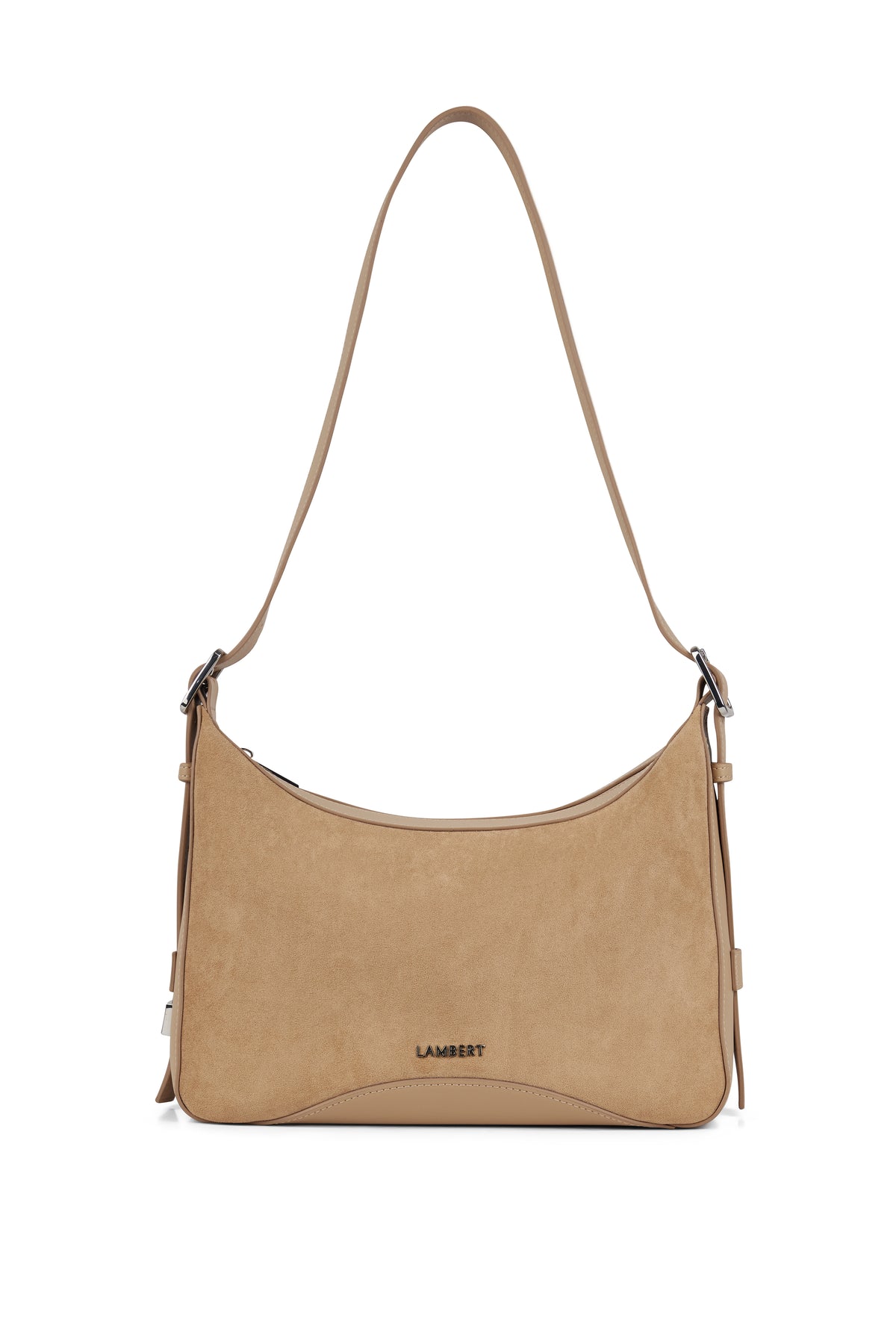 Le Audrey - Sac à main 2-en-1 en suède vegan beige