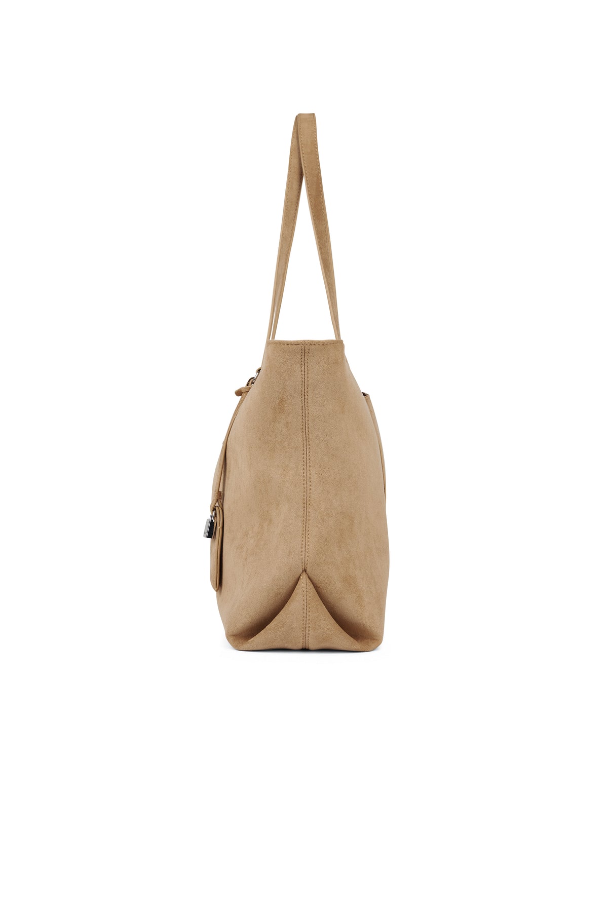 Le Britney - Sac fourre-tout en suede vegan beige