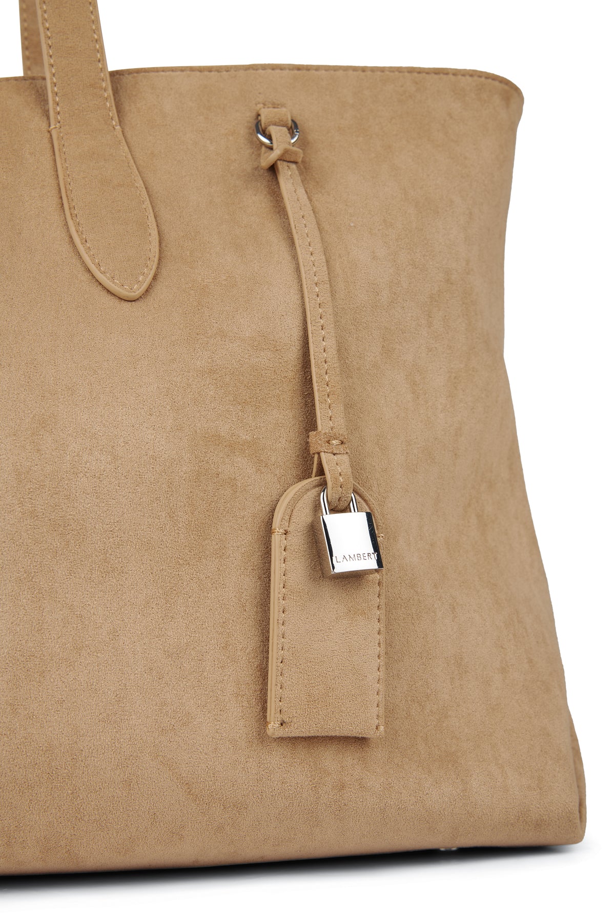 Le Britney - Sac fourre-tout en suede vegan beige