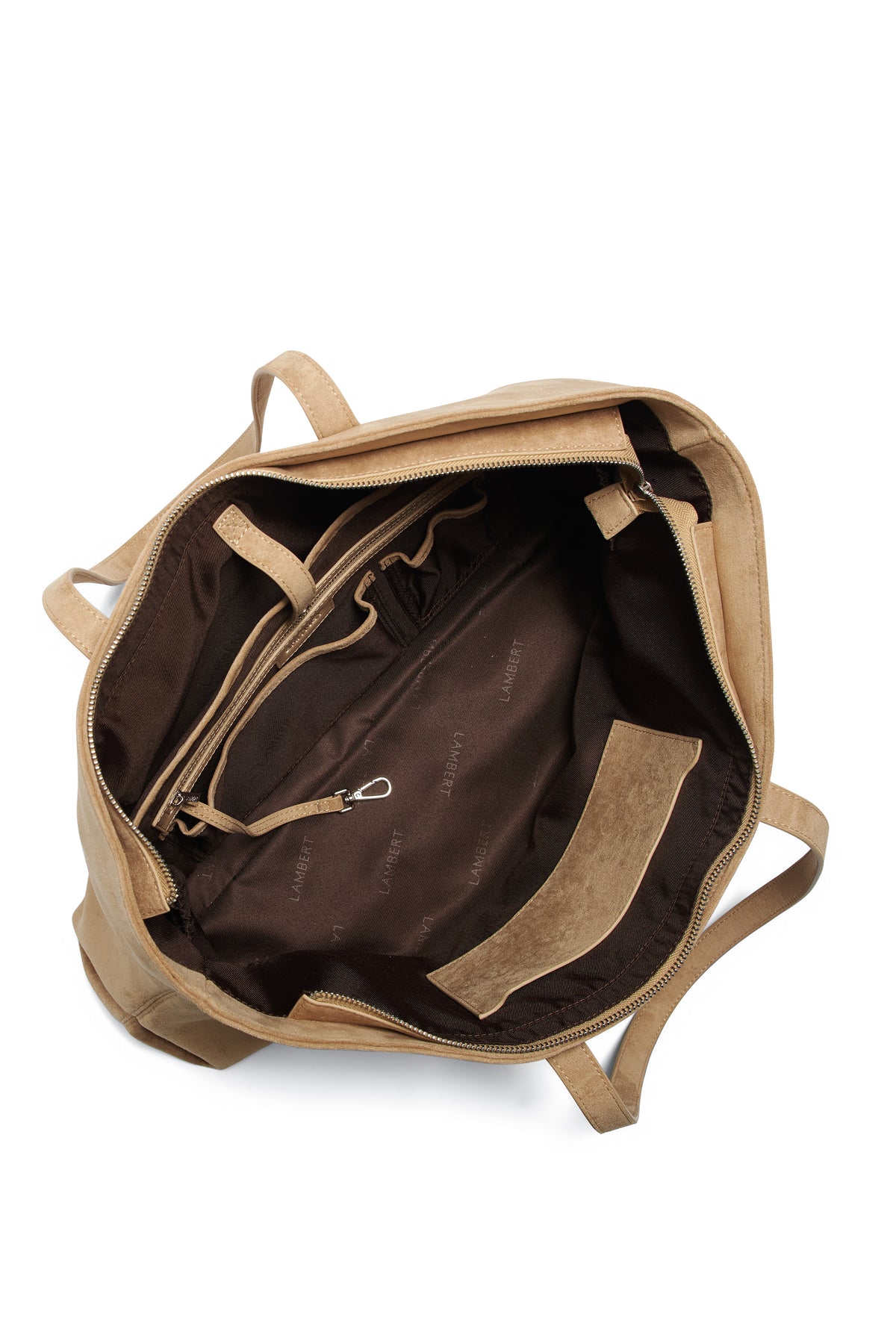 Le Britney - Sac fourre-tout en suede vegan beige