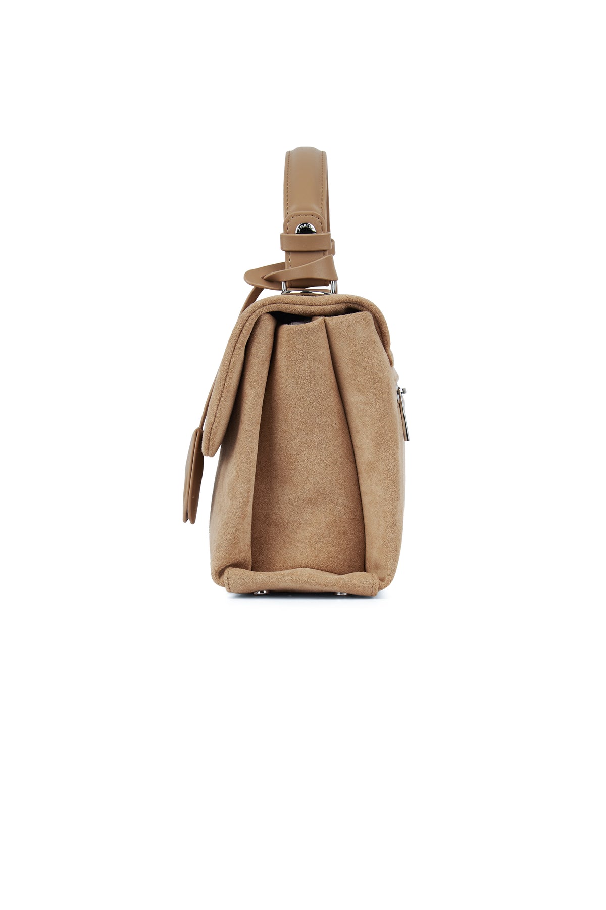 Le Freya- Sac à main 2-en-1 en suede vegan beige